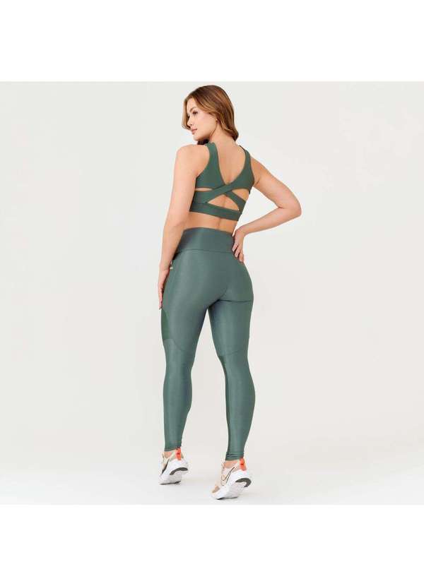 Donna Carioca - Legging Magic Verde Green Night Platinado e Microcanelado Verde 13