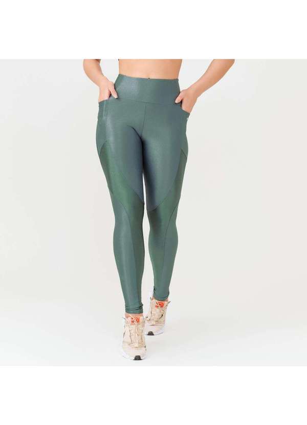 Donna Carioca - Legging Magic Verde Green Night Platinado e Microcanelado Verde 4