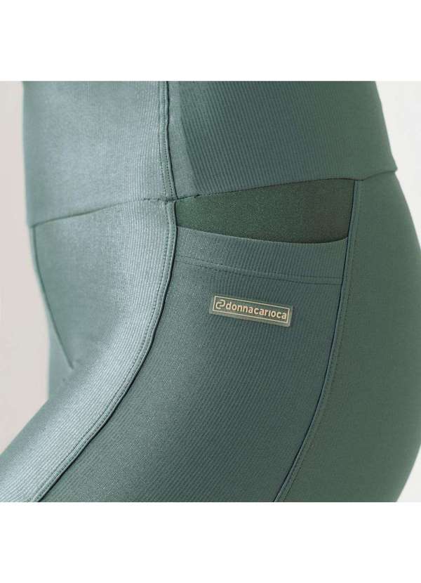 Donna Carioca - Legging Magic Verde Green Night Platinado e Microcanelado Verde 9