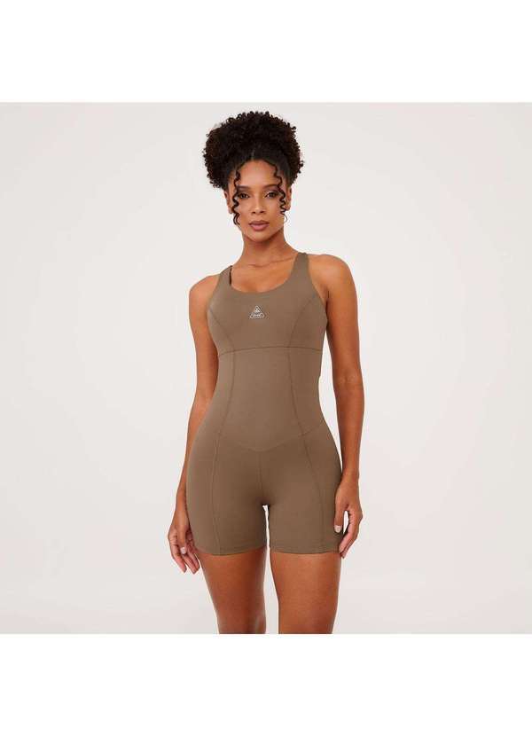 Donna Carioca - Macaquinho Transpassado Costas Castanho Poliamida com Bojo Marrom 3