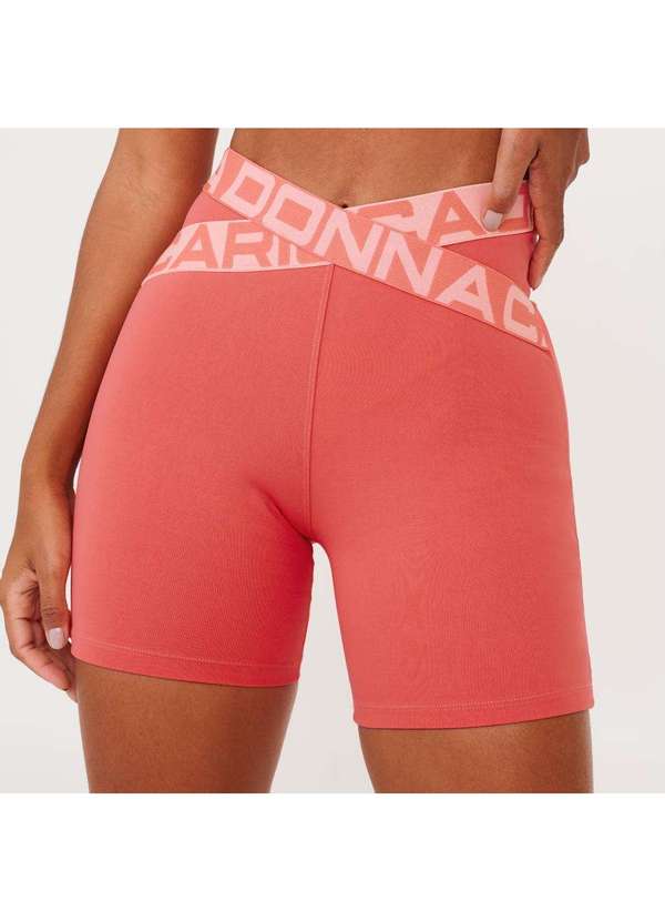 Donna Carioca - Short Attack Rosa Flower Coral Poliamida Laranja 3