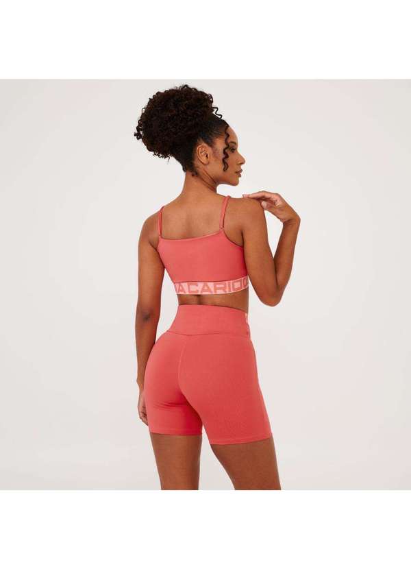 Donna Carioca - Short Attack Rosa Flower Coral Poliamida Laranja 7