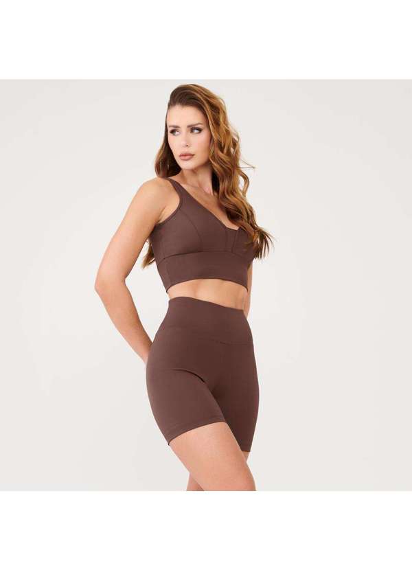 Donna Carioca - Short Basics Marrom Chocolamore Poliamida Marrom 4
