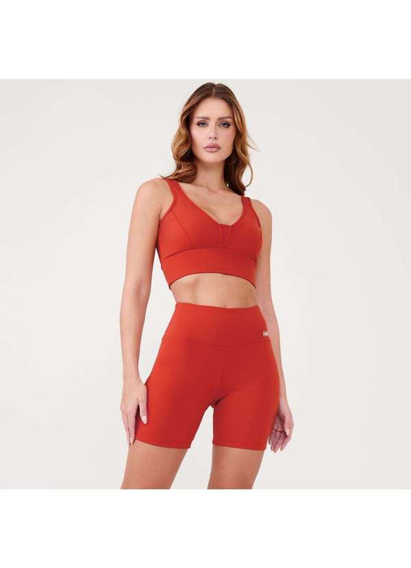 Donna Carioca - Short Basics Terracota Van Gogh Poliamida Terracota