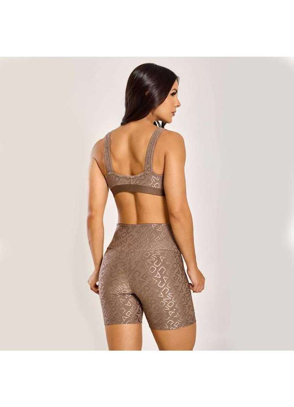 Donna Carioca - Short J Winner Donna Castanho Texturizado Marrom 2