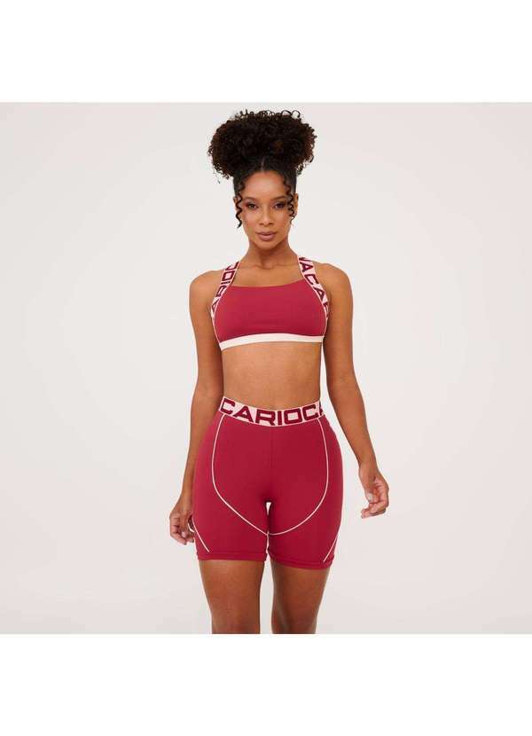 Donna Carioca - Short Movement Maçã Vermelha Poliamida Vermelho