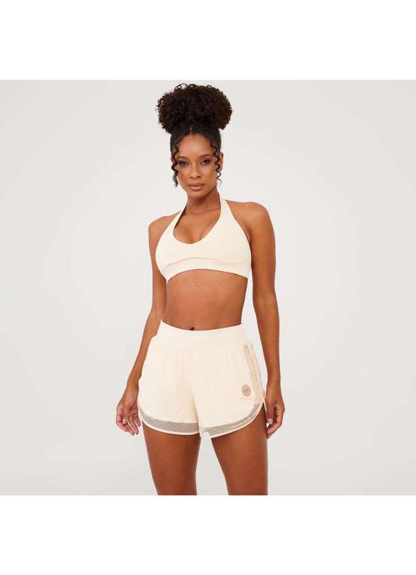 Donna Carioca - Short Soltinho Barra Tela Soft Beige Poliamida Soft Off White
