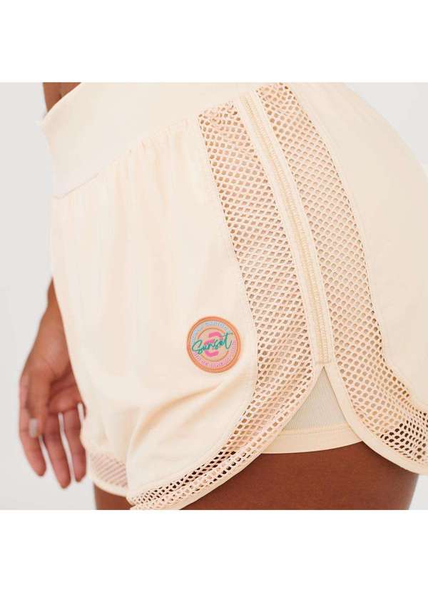 Donna Carioca - Short Soltinho Barra Tela Soft Beige Poliamida Soft Off White 3