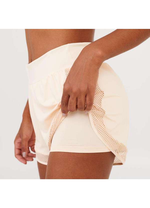 Donna Carioca - Short Soltinho Barra Tela Soft Beige Poliamida Soft Off White 4