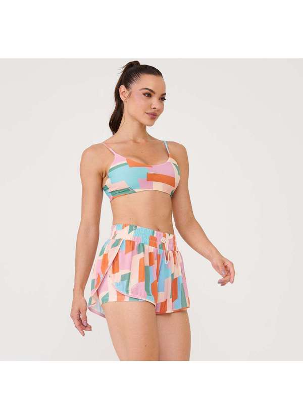 Donna Carioca - Short Soltinho com Pregas Estampa Blossom Poliamida Soft Estampado 4