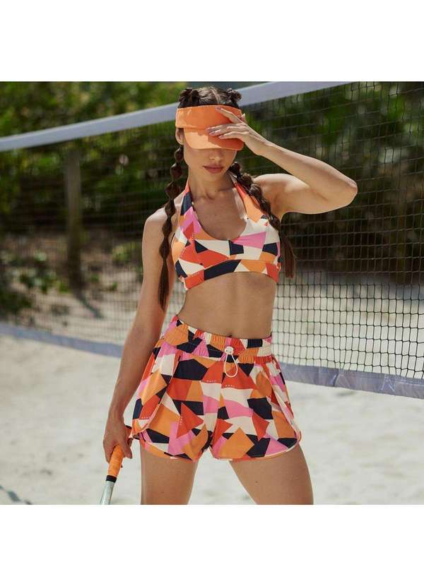 Donna Carioca - Short Transpassado Estampa Senses Poliamida Soft Estampado