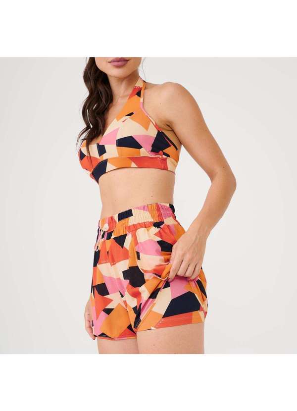 Donna Carioca - Short Transpassado Estampa Senses Poliamida Soft Estampado 3