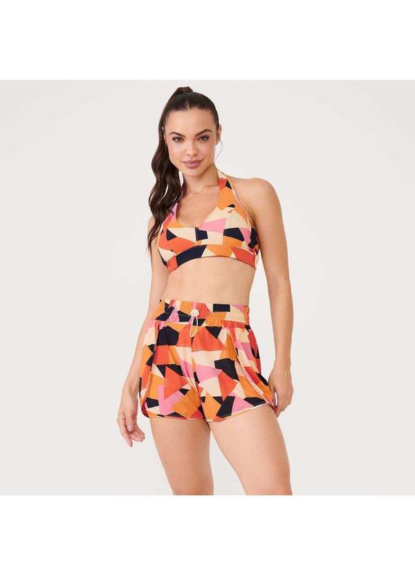 Donna Carioca - Short Transpassado Estampa Senses Poliamida Soft Estampado 6