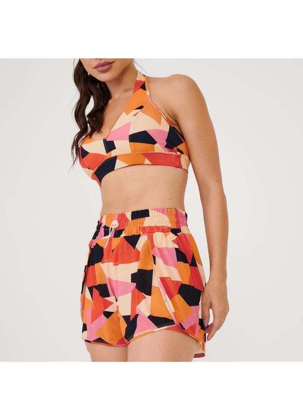 Donna Carioca - Short Transpassado Estampa Senses Poliamida Soft Estampado 8