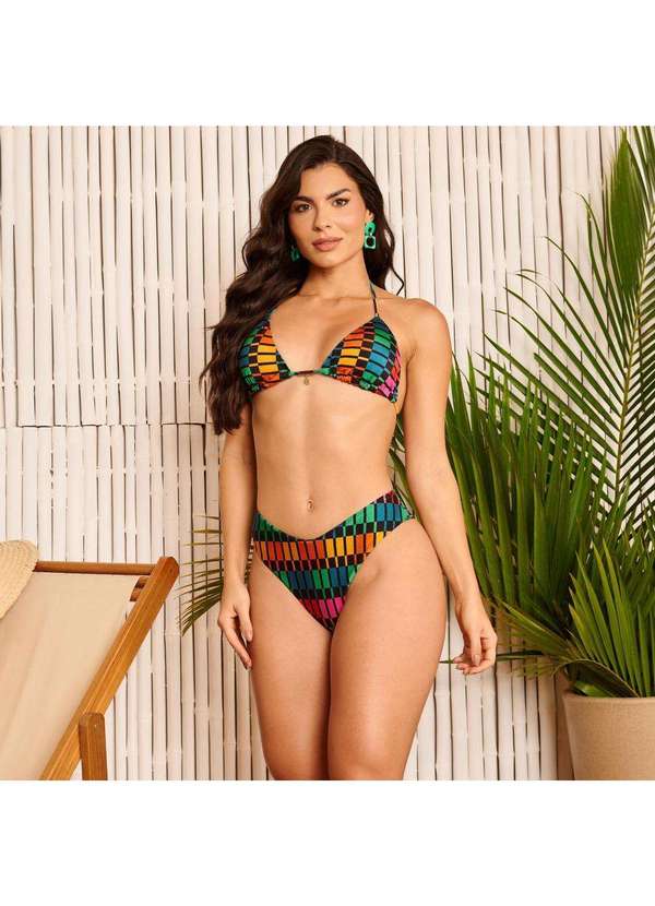 Donna Carioca - Tanga Bliss Estampa Quadriculada Estampado 4