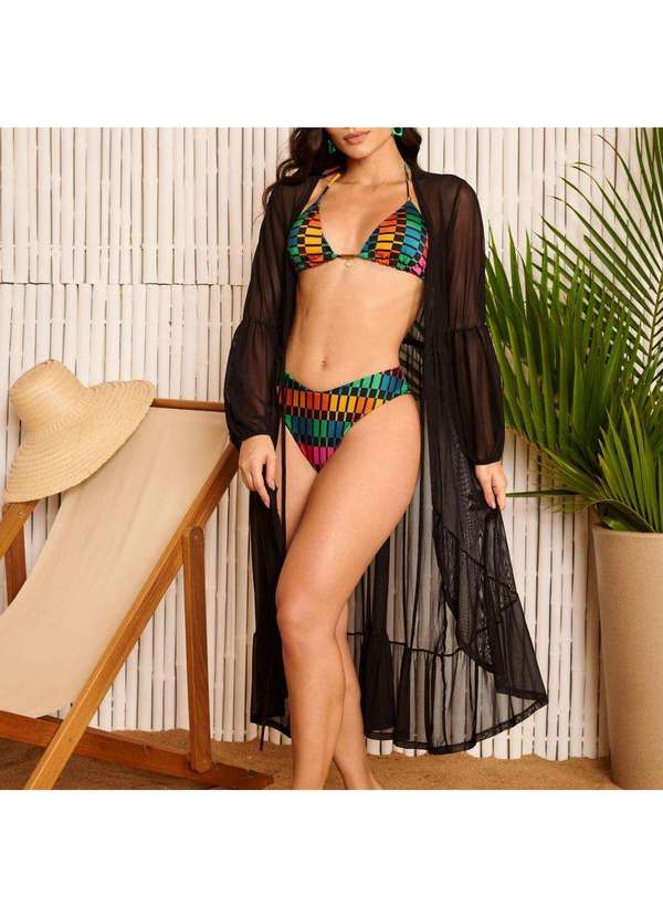 Donna Carioca - Tanga Bliss Estampa Quadriculada Estampado 6