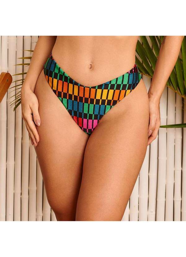 Donna Carioca - Tanga Bliss Estampa Quadriculada Estampado 7