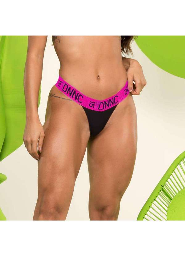 Donna Carioca - Tanga com Elastico Personalizado Preto