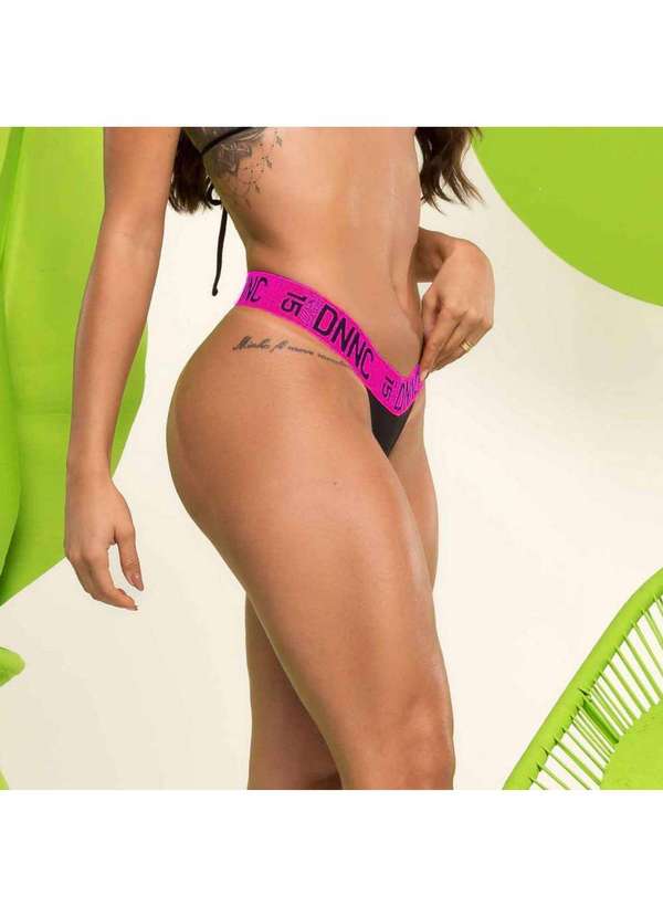 Donna Carioca - Tanga com Elastico Personalizado Preto 2