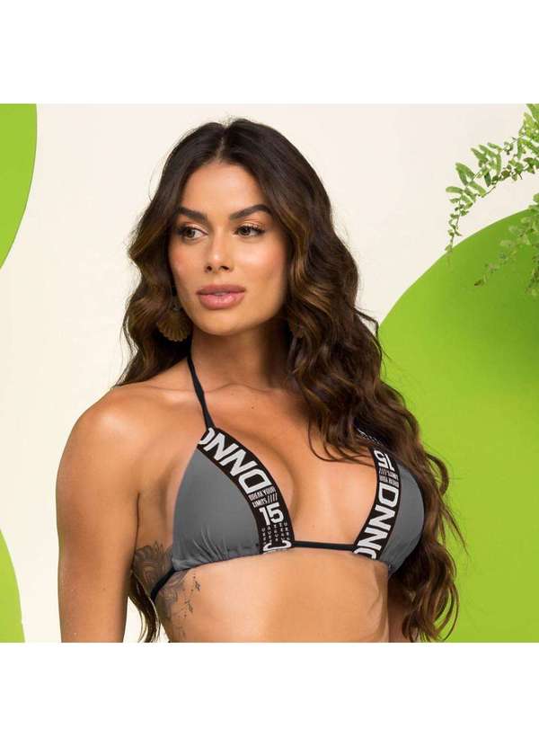 Donna Carioca - Top com Elástico Personalizado Cinza Frost Gray Cinza 3