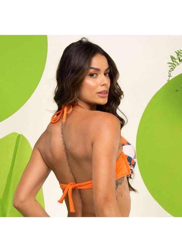 Donna Carioca - Top Estampa Folhagem Laranja Estampado 2