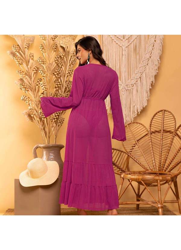 Donna Carioca - Saída de Praia de Tule Fúcsia Rosa 2