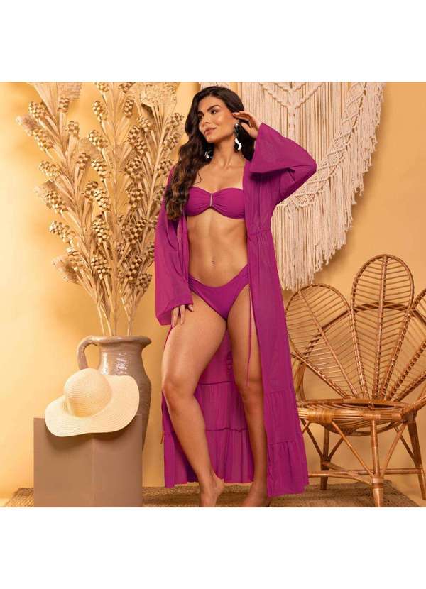 Donna Carioca - Saída de Praia de Tule Fúcsia Rosa 5