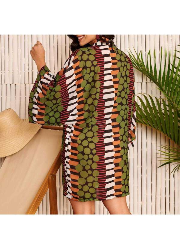 Donna Carioca - Saída de Praia Kimono Estampa Artistic Estampado 2