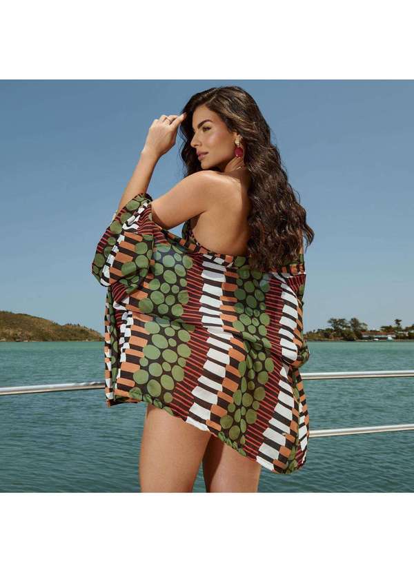 Donna Carioca - Saída de Praia Kimono Estampa Artistic Estampado 5