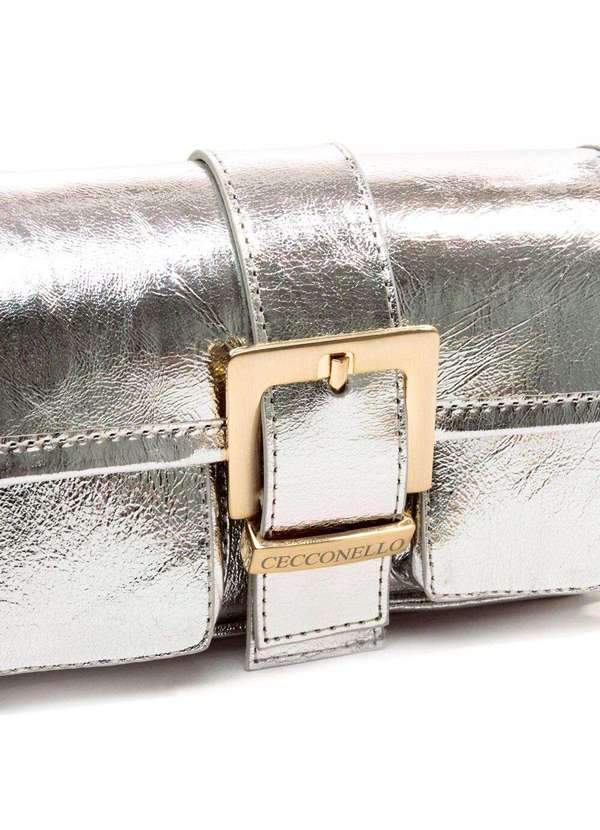 Cecconello - Bolsa Arya Couro Cecconello C2905-10 Prata 5