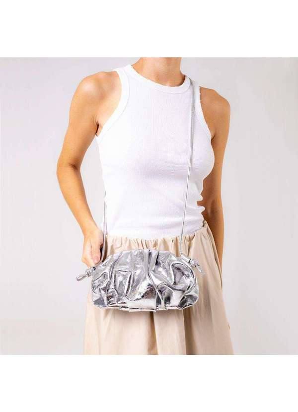 Cecconello - Bolsa Jess Couro Cecconello Css2512-5 Prata 4