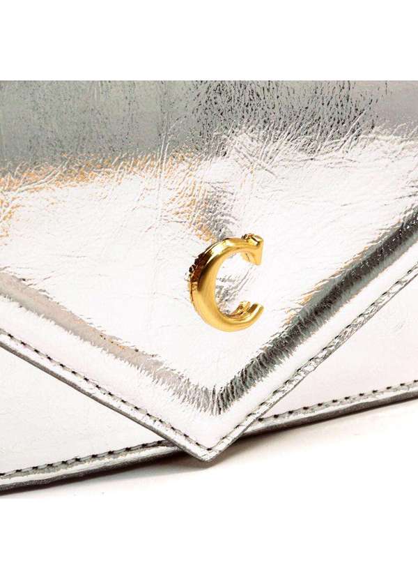 Cecconello - Bolsa Kim Couro Cecconello C2932-10 Prata 5