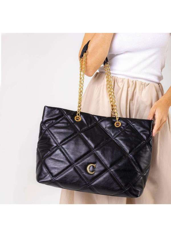 Cecconello - Bolsa Kora Couro Preto Cecconello Css2501-1 Off White 3