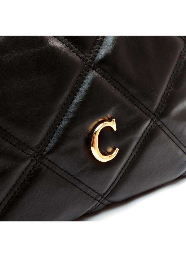 Cecconello - Bolsa Kora Couro Preto Cecconello Css2501-1 Off White 4