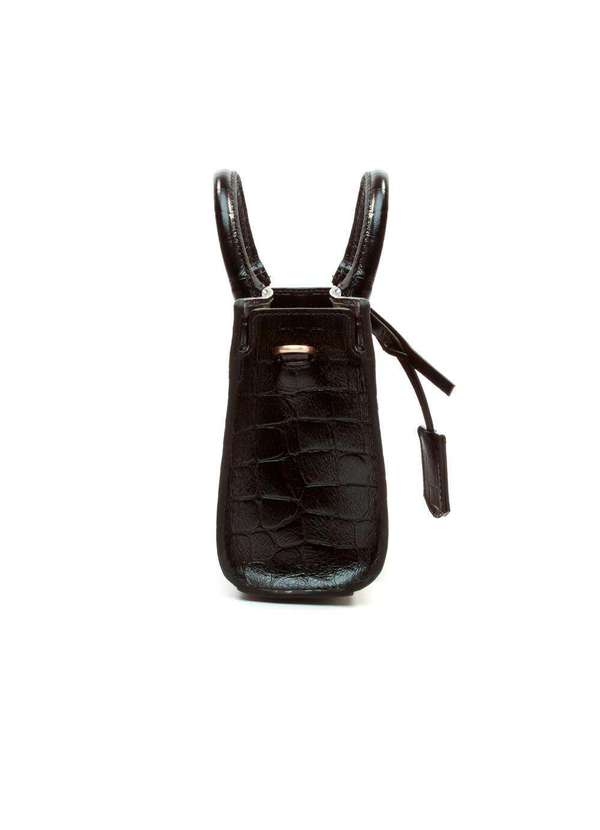 Cecconello - Bolsa Olivia Couro Croco Cecconello C2903-2 Preto 4