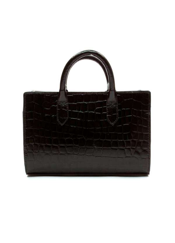 Cecconello - Bolsa Olivia Couro Croco Cecconello C2903-2 Preto 5