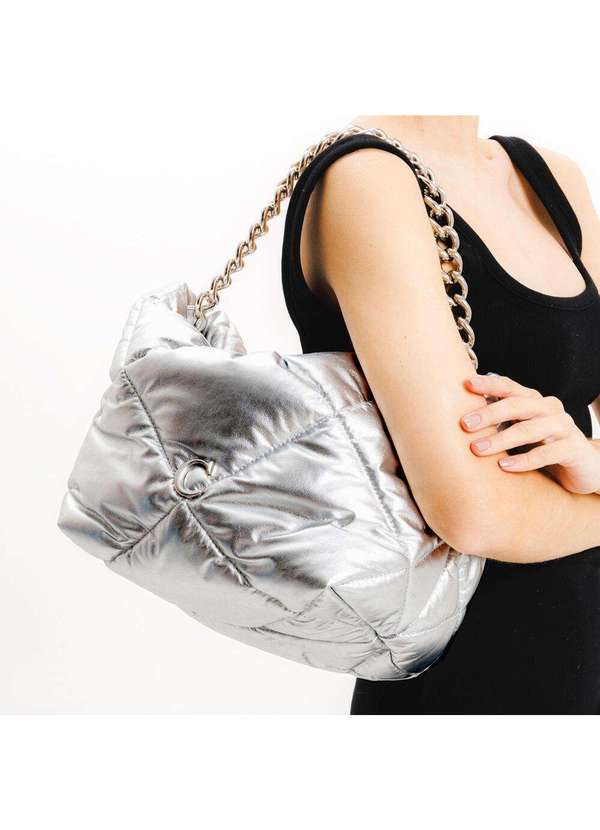 Cecconello - Bolsa Willow Couro Cecconello C2930-4 Prata 2