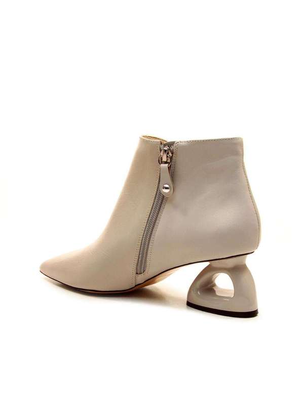 Cecconello - Bota Couro Cano Curto Cecconello 2449001-7 Off White 3