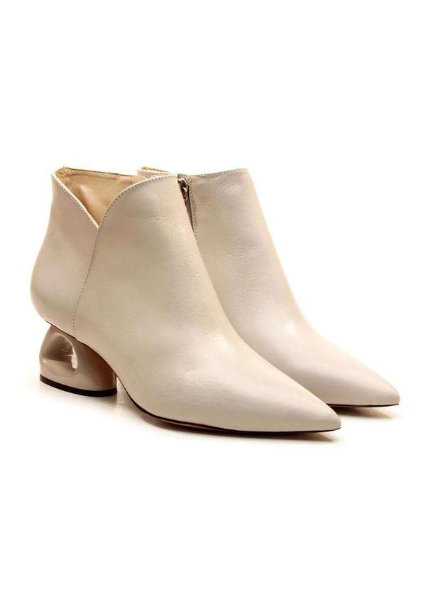 Cecconello - Bota Couro Cano Curto Cecconello 2449001-7 Off White 4