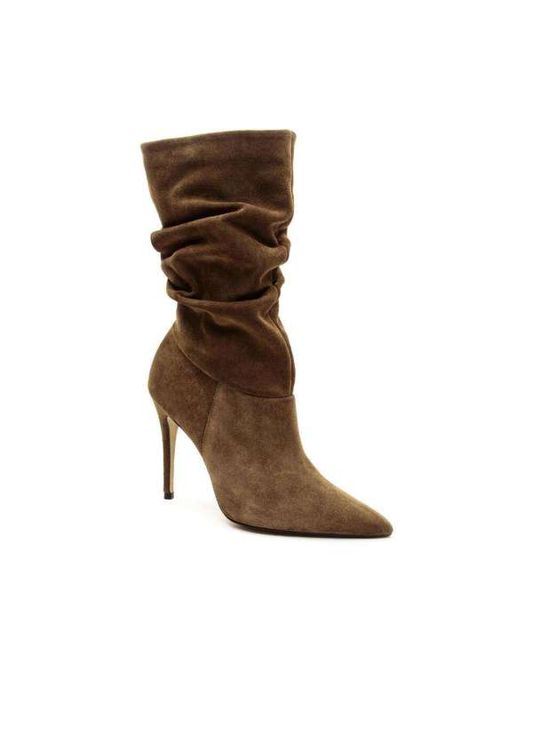 Cecconello - Bota Couro Cano Médio Slouchy Cecconello 2130006-24 Marrom 2