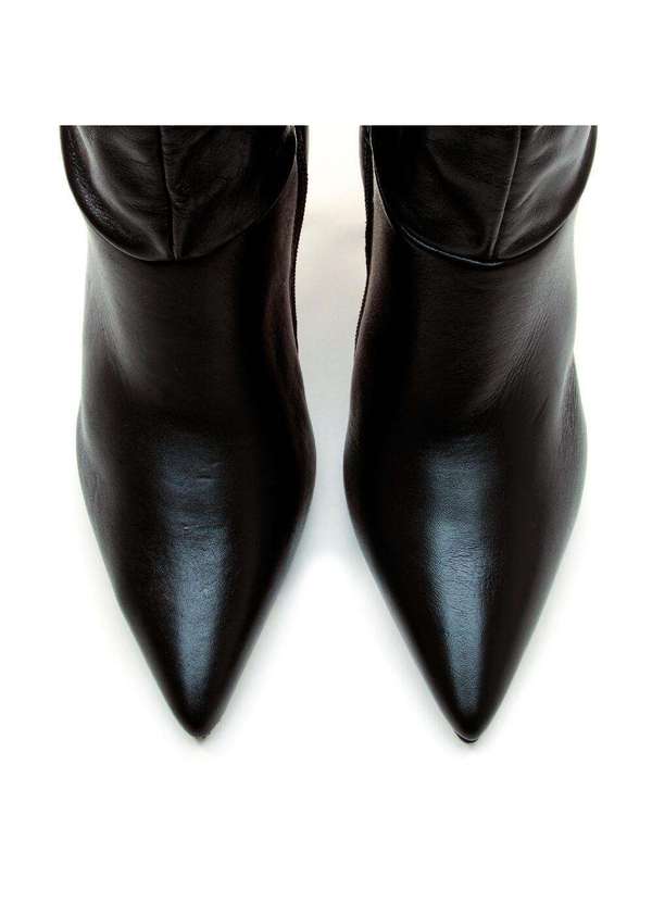 Cecconello - Bota Couro Cano Médio Slouchy Cecconello 2130006-27 Preto 5