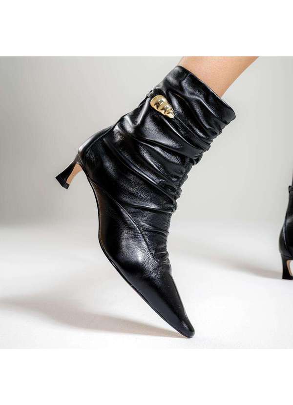 Cecconello - Bota Couro Cano Curto Cecconello 2639009-2 Preto 2