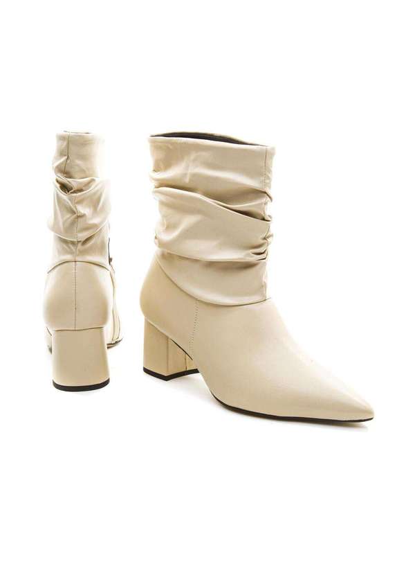 Cecconello - Bota Slouchy Cano Curto Cecconello 1905001-11 Creme 5