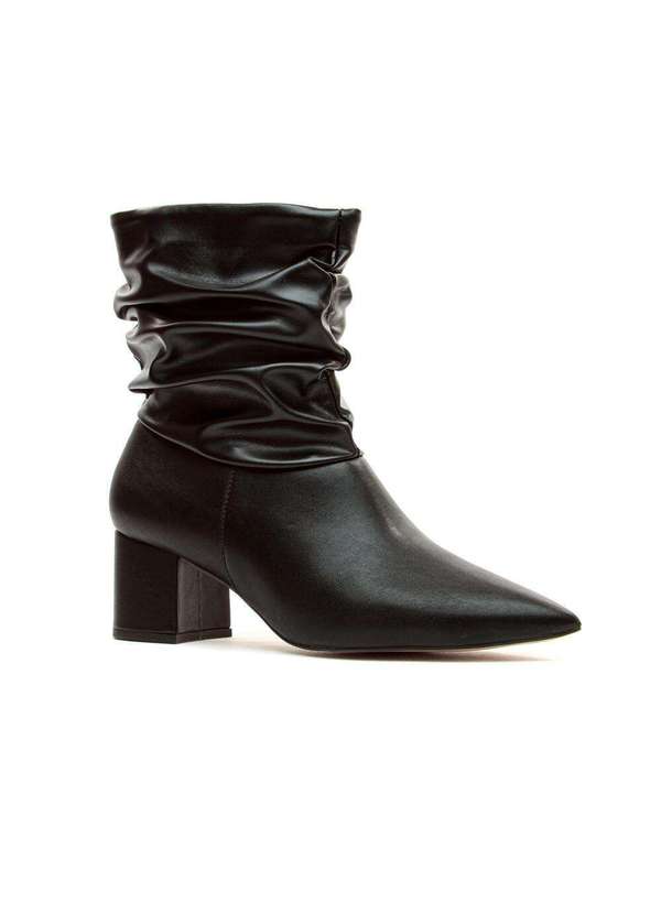 Cecconello - Bota Preta Slouchy Cano Curto Cecconello 1905001-13 Preto 2