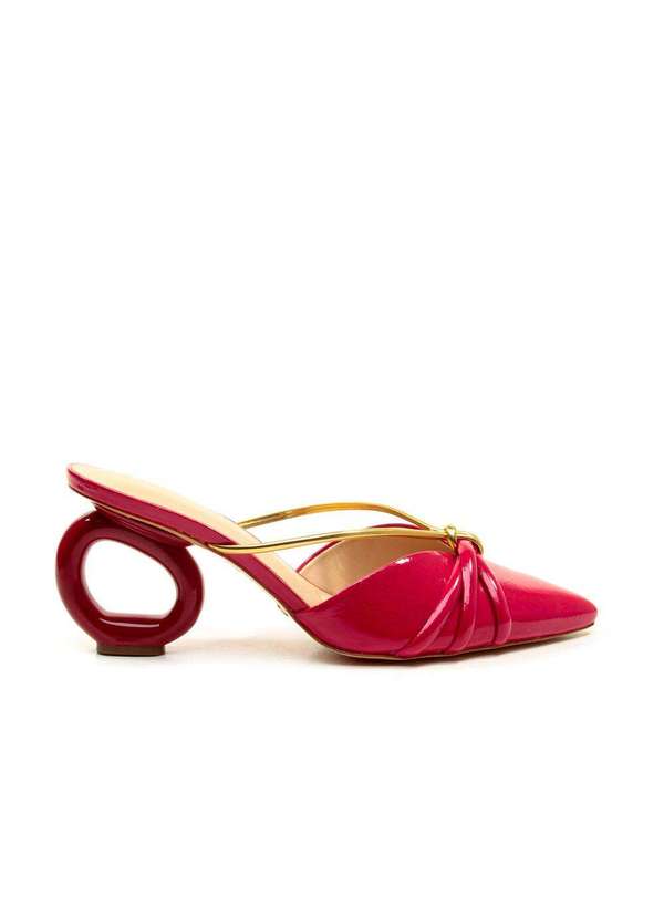 Cecconello - Mule Couro Salto Médio Vazado Cecconello 2271001-7 Vermelho