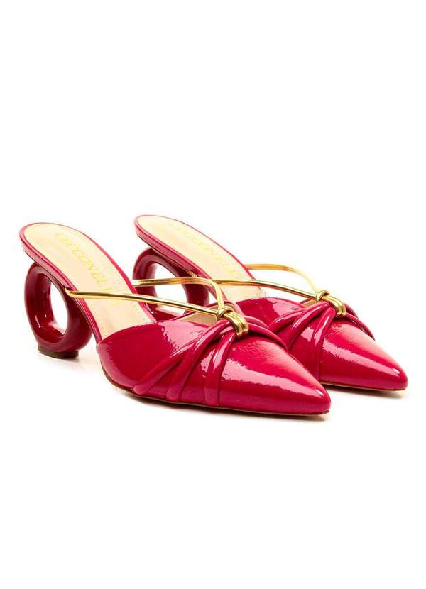 Cecconello - Mule Couro Salto Médio Vazado Cecconello 2271001-7 Vermelho 4