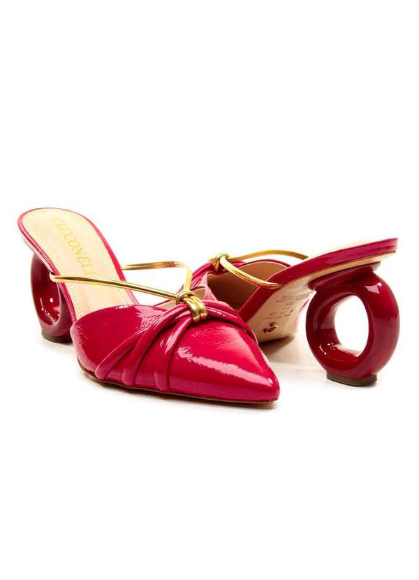 Cecconello - Mule Couro Salto Médio Vazado Cecconello 2271001-7 Vermelho 5