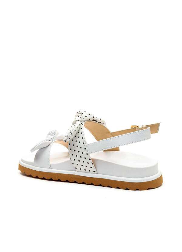 Cecconello - Sandália Papete Couro Cecconello 2491013-2 Branco 4