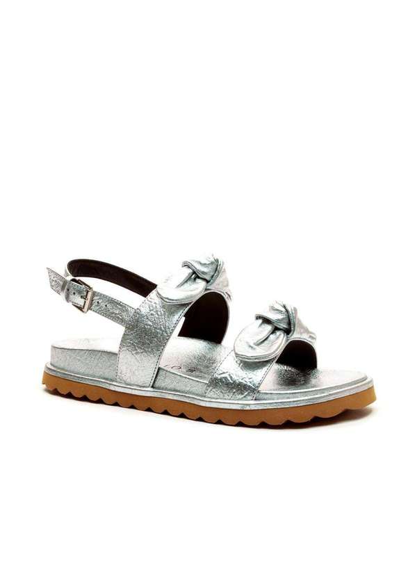 Cecconello - Sandália Papete Couro Cecconello 2491013-8 Prata 3