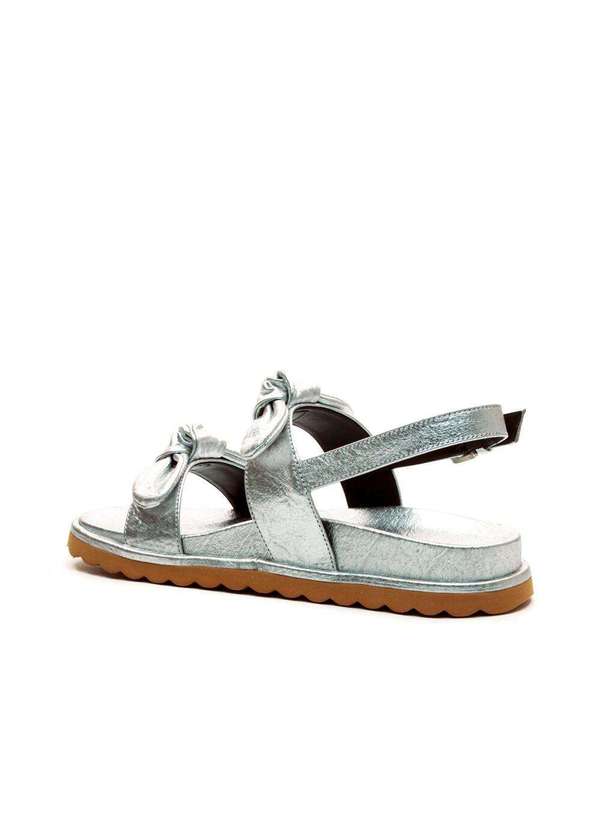 Cecconello - Sandália Papete Couro Cecconello 2491013-8 Prata 4